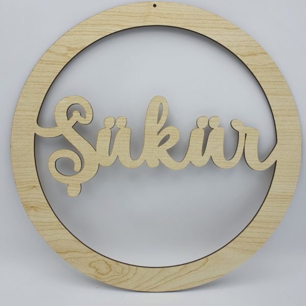 Makramee Wandbehang mit verschiedenen Holzmotiven – Bild 7