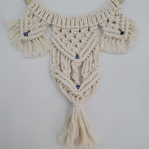 Makramee Wanddekoration - bird wings - verschiedene Holzmotive – Bild 2