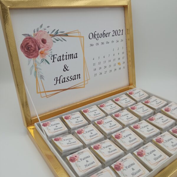 Schokoladenbox mit Blumenrahmen 2