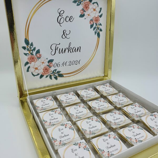 Schokoladenbox mit Blumenmotiv (2) Schokoladenbox mit Blumenmotiv 2