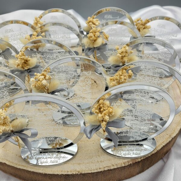 Gastgeschenk Ayatul Kursi Rund silber