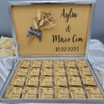 Schokoladenbox mit Schokoladen im Vintage Stil silber (2)