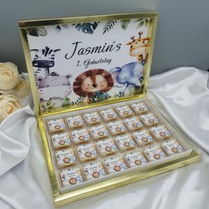 Personalisierte Schokoladenbox Safari
