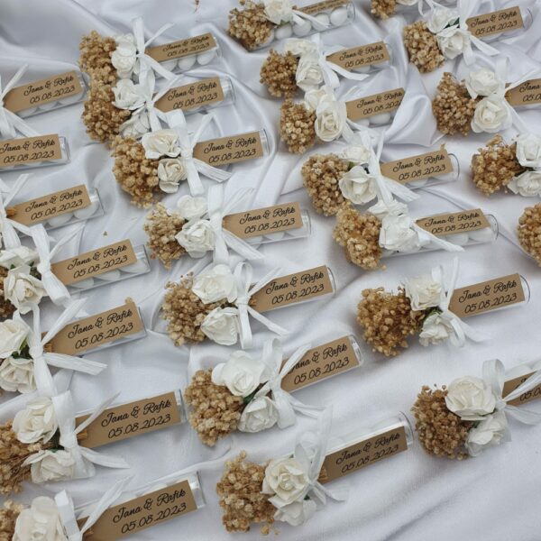 Gastgeschenk Mandeln im Glas für Verlobung, Hochzeit, Geburtstag, Taufe oder Partys – Bild 6