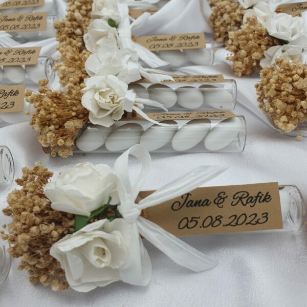 Gastgeschenk Mandeln im Glas für Verlobung, Hochzeit, Geburtstag, Taufe oder Partys – Bild 4