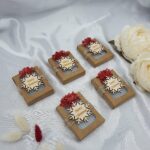 Gastgeschenk Weihnachten Seife mit Schneeflocke und Trockenblumen – Bild 2