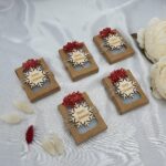 Gastgeschenk Weihnachten Seife mit Schneeflocke und Trockenblumen – Bild 4