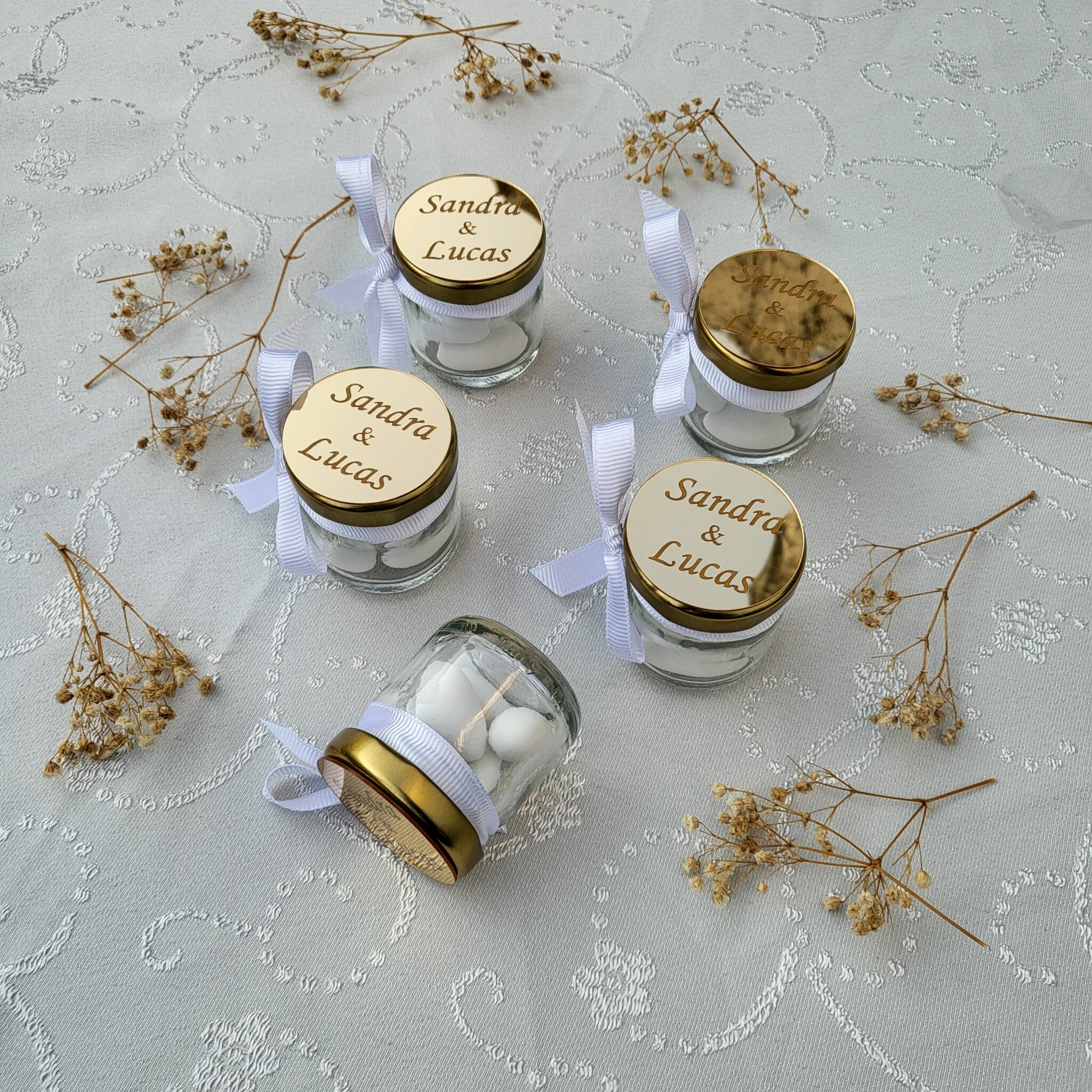 Personalisierte Gastgeschenke mit Zuckermandeln im Glas | Gastgeschenke ...