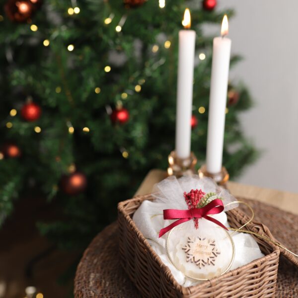 Personalisierte Lavendelseife in Schneeflockenform – Bild 2