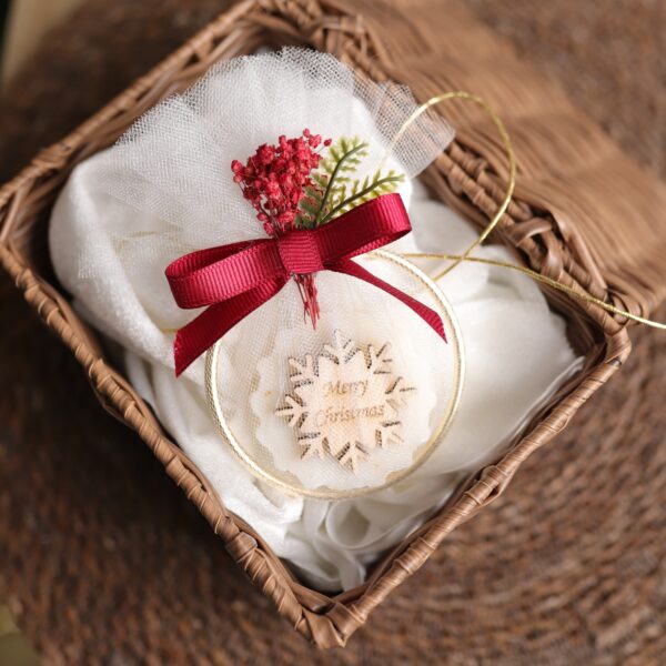 Personalisierte Lavendelseife in Schneeflockenform – Bild 6