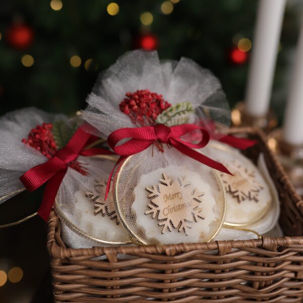 Personalisierte Lavendelseife in Schneeflockenform – Bild 4