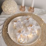 Personalisierte Zuckermandeln im Tüll mit Trockenblumen & Schleife – Bild 7